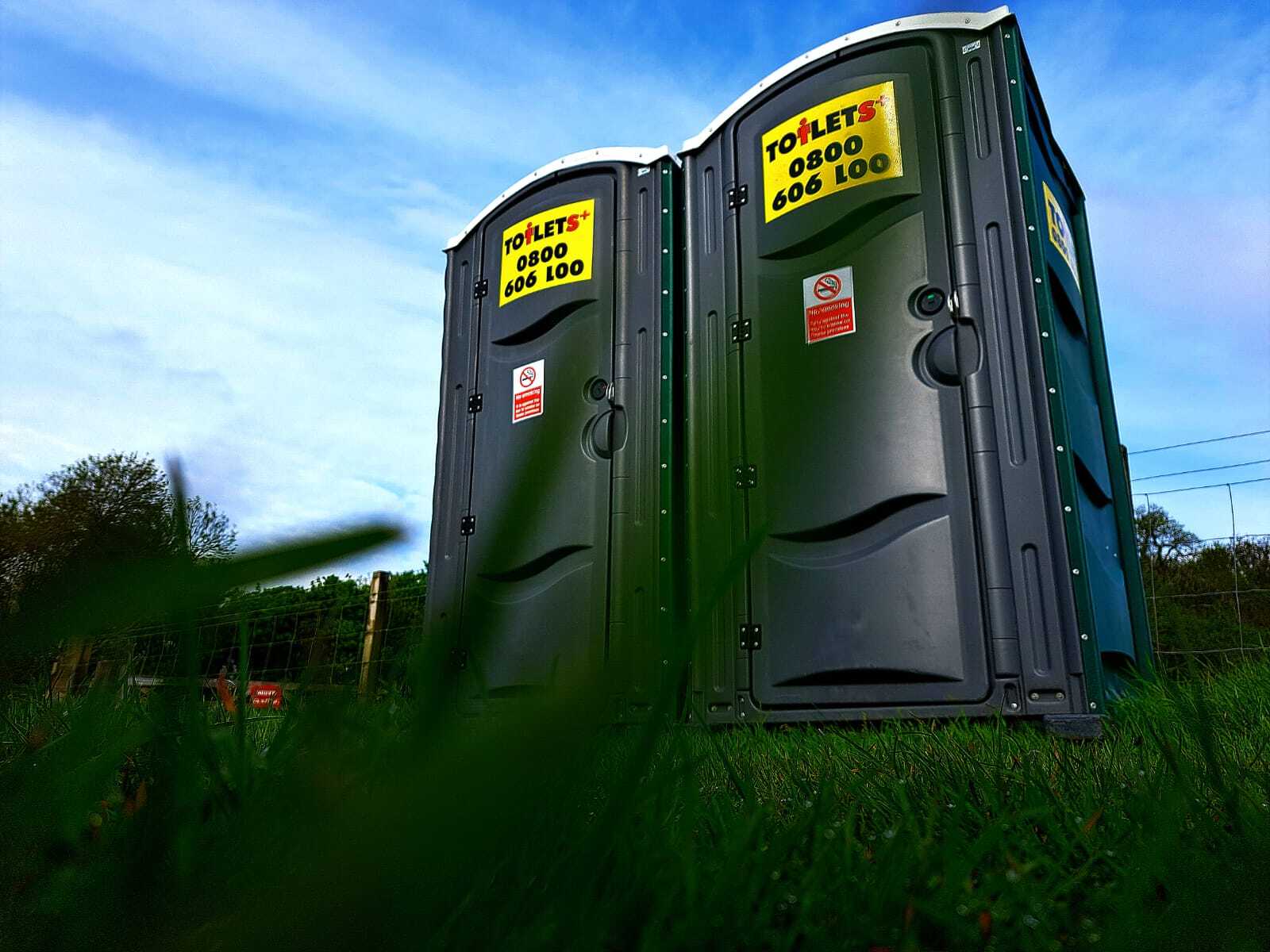 Toilets at construction site